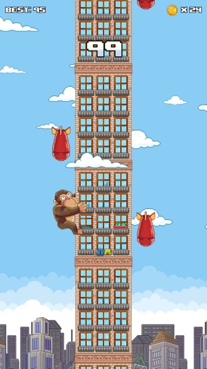 Super Kong Climb - Endless Pixel Arcade 