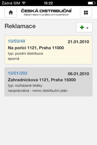 CEDI Reklamace screenshot 2