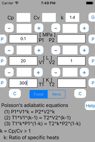 Adiabatic Calculator Mini screenshot 2