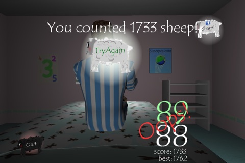Sheep Sleep, A Hardcore Game Hell.. Learn to count sheep to help the boy deepen his dream. screenshot 4