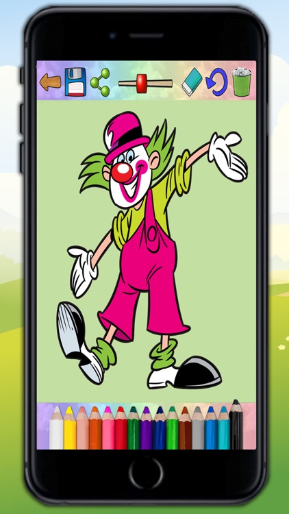 Circus and Clowns - Coloring book with drawings to paint