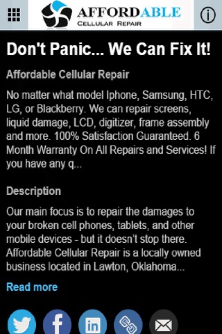 Affordable Cellular Repair screenshot 2