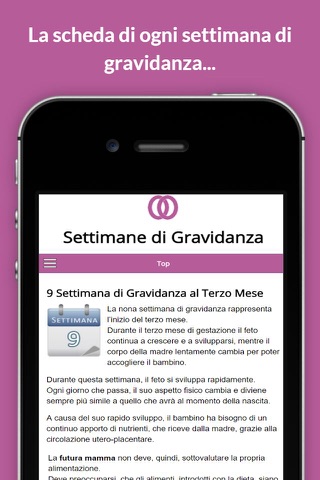 Settimane Gravidanza - Calendario di Gravidanza screenshot 2