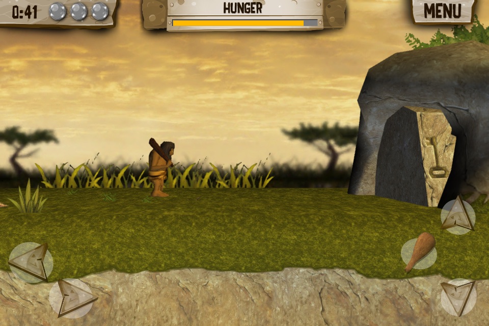 Hungry Dude - Free Game - Let's go back to the prehistoric age, and look how the caveman survive screenshot 3