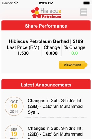 Hibiscus Petroleum Investor Relations screenshot 2