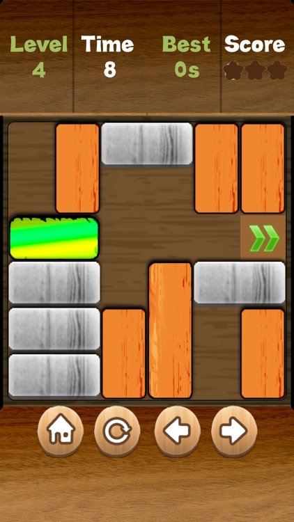 Wooden Blocks Puzzle : sliding tiles logic board game