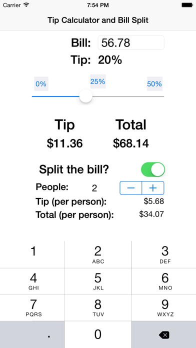 How to cancel & delete Free Tip Calculator and Bill Split from iphone & ipad 2