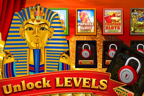 Queen of Egypt Pharoah Cleopatra Treasure Las Vegas Slot Machine screenshot 2
