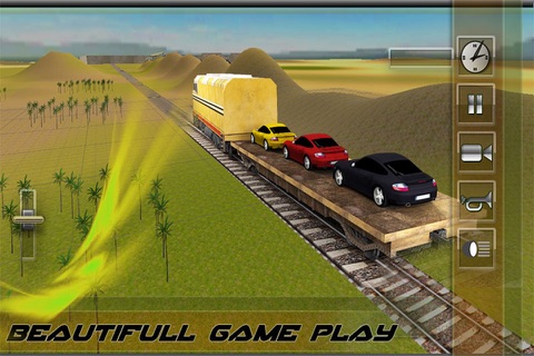 Car Transporter Cargo Train - 3D Realistic Rapid Vehicle Transport & Heavy Freight Simulator screenshot 2