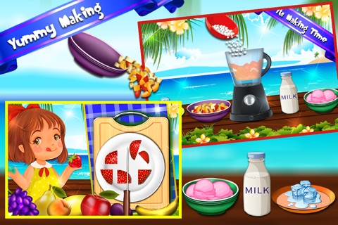 Chocolate ice cream dessert marker: Frozen strawberry yogurt milkit & party food screenshot 4