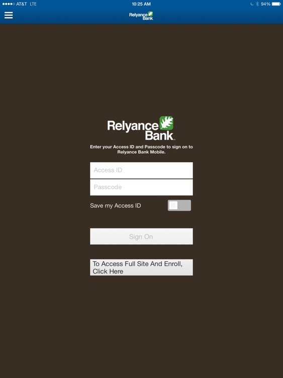 Relyance Bank for iPad