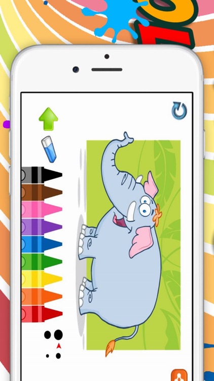 Elephant Coloring book for Kid - Fun color & paint on drawing game for boys & girls