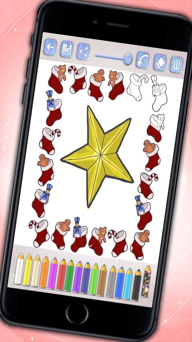 How to cancel & delete Christmas coloring pages for children - Paint and color Christmas from iphone & ipad 1