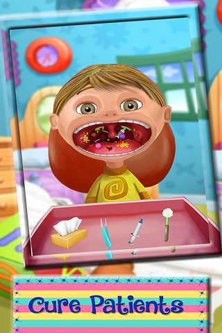 Throat Surgery – Cure crazy mouth patients in virtual doctor game screenshot 4