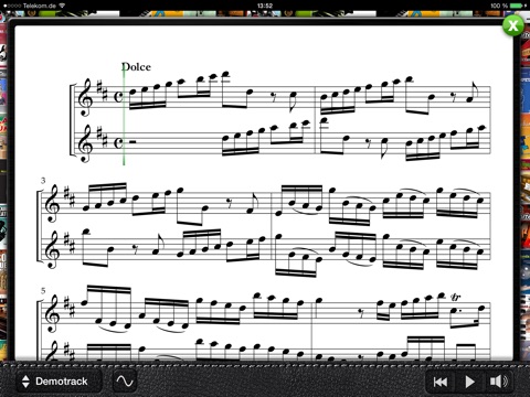 Telemann Sonata 3 (Dmaj) screenshot 4