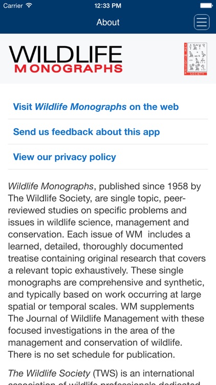 Wildlife Monographs Journal screenshot-3
