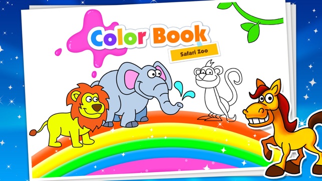 Safari Zoo Animal World Arts: Kids Colorbook(圖1)-速報App