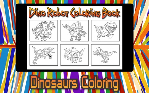 Dino Robot Coloring Book for Kids - Free Fun Painting Games screenshot 2