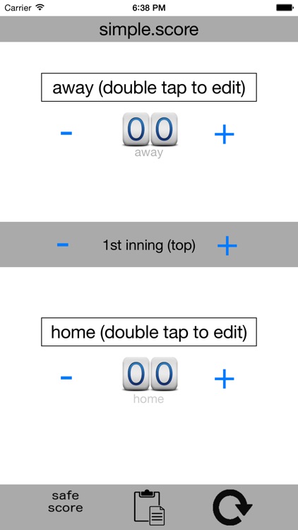 Simple Score - the simplest way to keep score from the bleachers