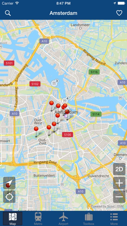 Amsterdam Offline Map - City Metro Airport and Travel Plan