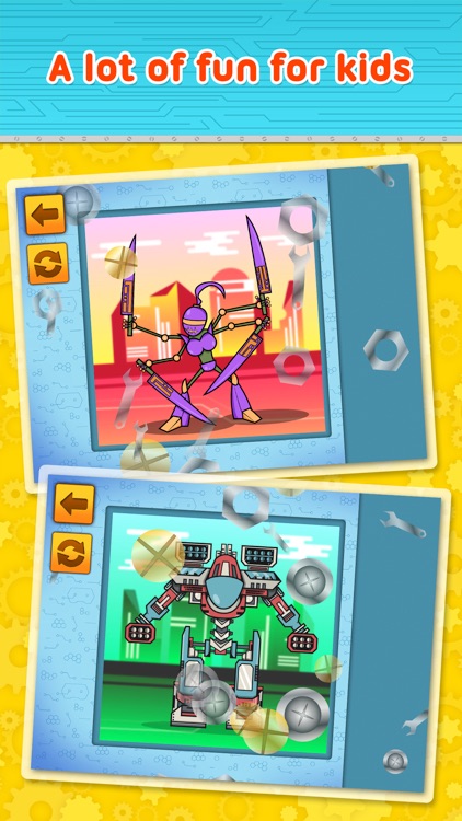 Amazing Heroic Robots - puzzle game for little boys and preschool kids - Free screenshot-4