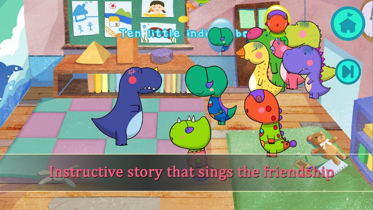 Exciting Kids song together with cute baby dinosaur trio screenshot-3