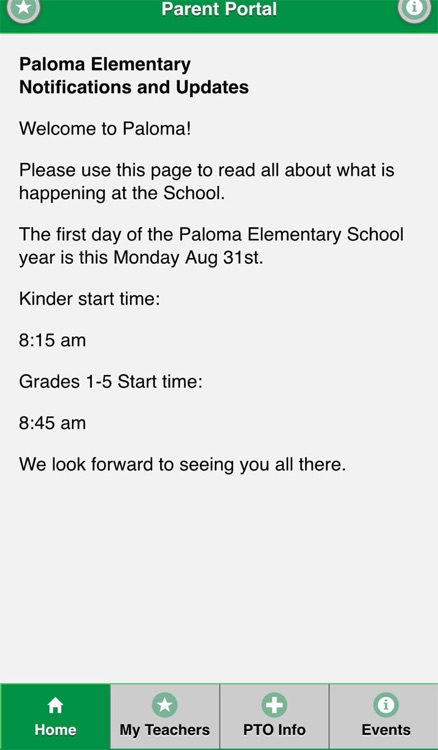 Paloma Parent Portal
