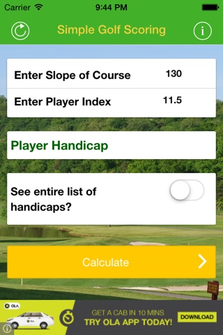 SimpleGolfScoring screenshot 2