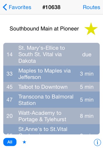 iRide Winnipeg (Real Time Transit Information) screenshot 2