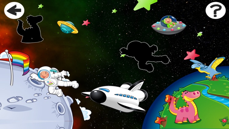 A Find the Shadow Game for Children: Learn and Play with in an Outer Space