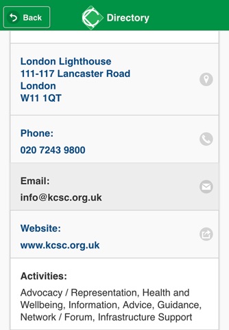 KCSC Voluntary Sector Search screenshot 2