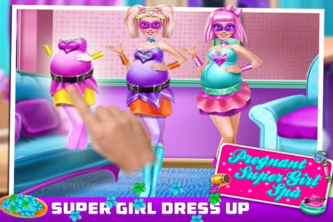 Pregnant SuperGirl Spa - Games For Kids screenshot 4