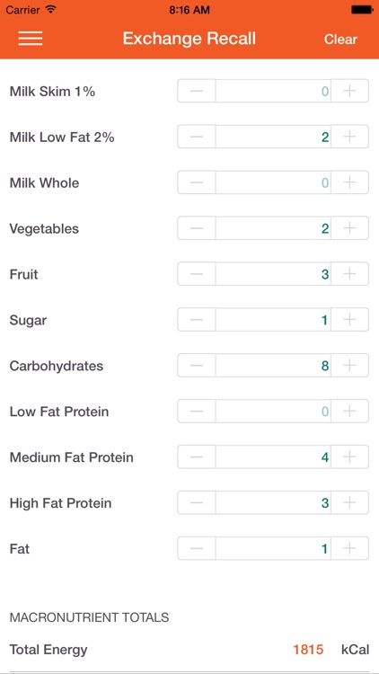 Dietitian's Calculator