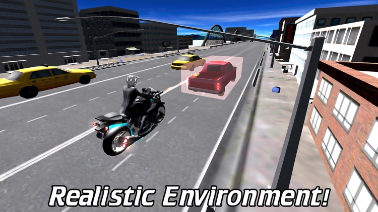 Police Bike Racing Simulator 3D – Chase & Shoot Crime Town Street Robbers Cars as an police moto driver screenshot-4