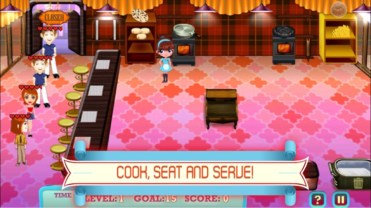 Diner Cafe - Fastfood Manager and Chef: Serve Burger, Pizza and Fries!