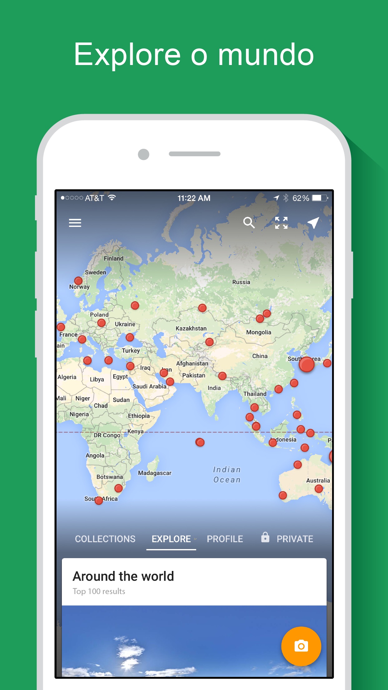 Screenshot do app Google Street View
