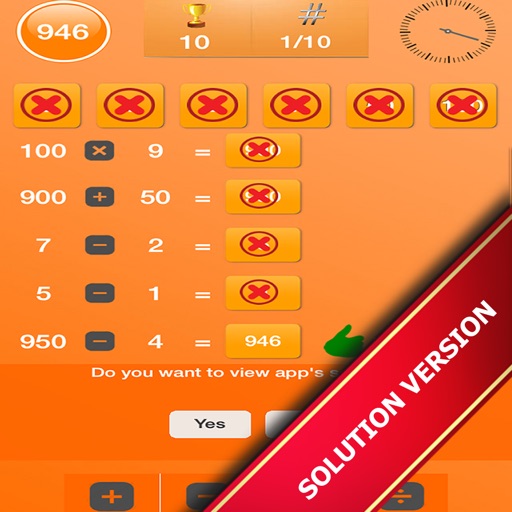 Letters and Numbers Game - Solution Version