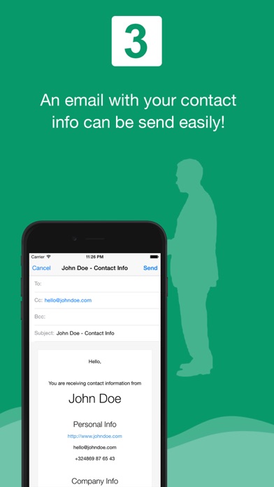How to cancel & delete Contact Info - Digital name card: business or personal. - Reader included. from iphone & ipad 3