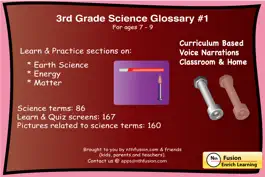 Game screenshot 3rd Grade Science Glossary #1: Learn and Practice Worksheets for home use and in school classrooms mod apk