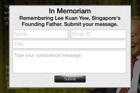 In Memoriam of Lee Kuan Yew screenshot 3