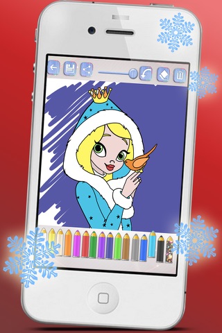 Drawings to paint princesses at Christmas seasons - Princesses coloring book - Premium screenshot 4