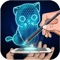 How to Draw a hologram - a game application joke learn to draw a hologram