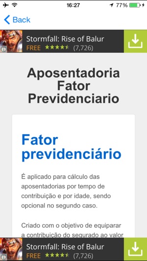 Cálculo Aposentadoria Fator Previdenciario INSS(圖1)-速報App