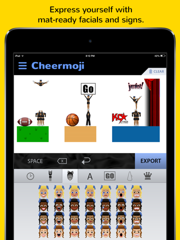 Cheermoji - cheerleading emojis for cheerleaders to build tiny cheer stuntsのおすすめ画像4