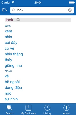 Vietnamese <> English Dictionary + Vocabulary trainer screenshot 2