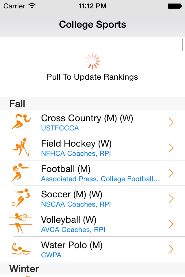 College Sports Rankings screenshot 3