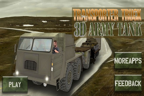Transporter Truck 3D Army Tank - Drive the trailer in the newest Heavy Duty 3D Animated Cargo Truck driving simulation game screenshot 4