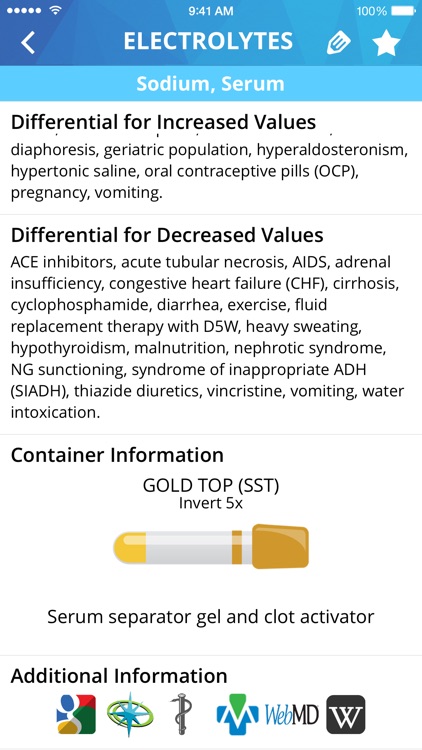 Lab Values Medical Reference