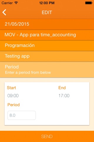 Time Accounting screenshot 2