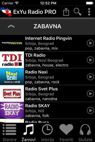 ExYu Radio stanice uzivo screenshot 3